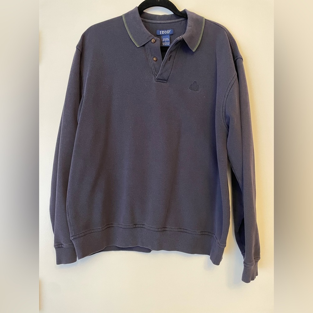 Izod Men's Dark Gray Polo Sweater
